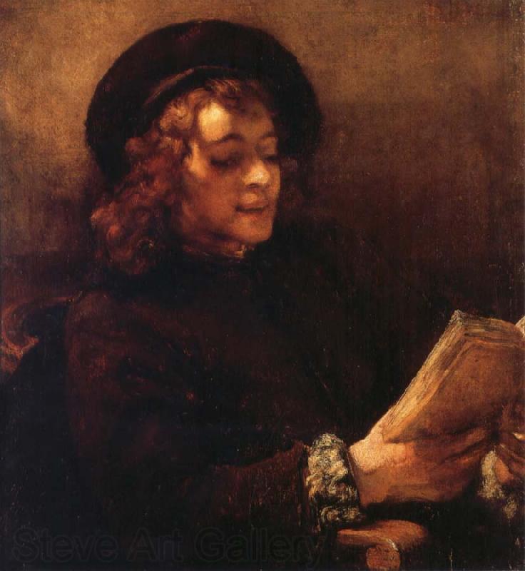 REMBRANDT Harmenszoon van Rijn Titus Reading France oil painting art